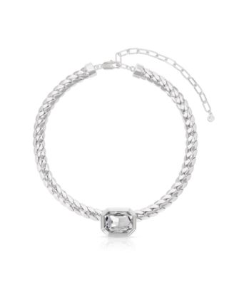 Deco Crystal Statement Cuban Chain Necklace