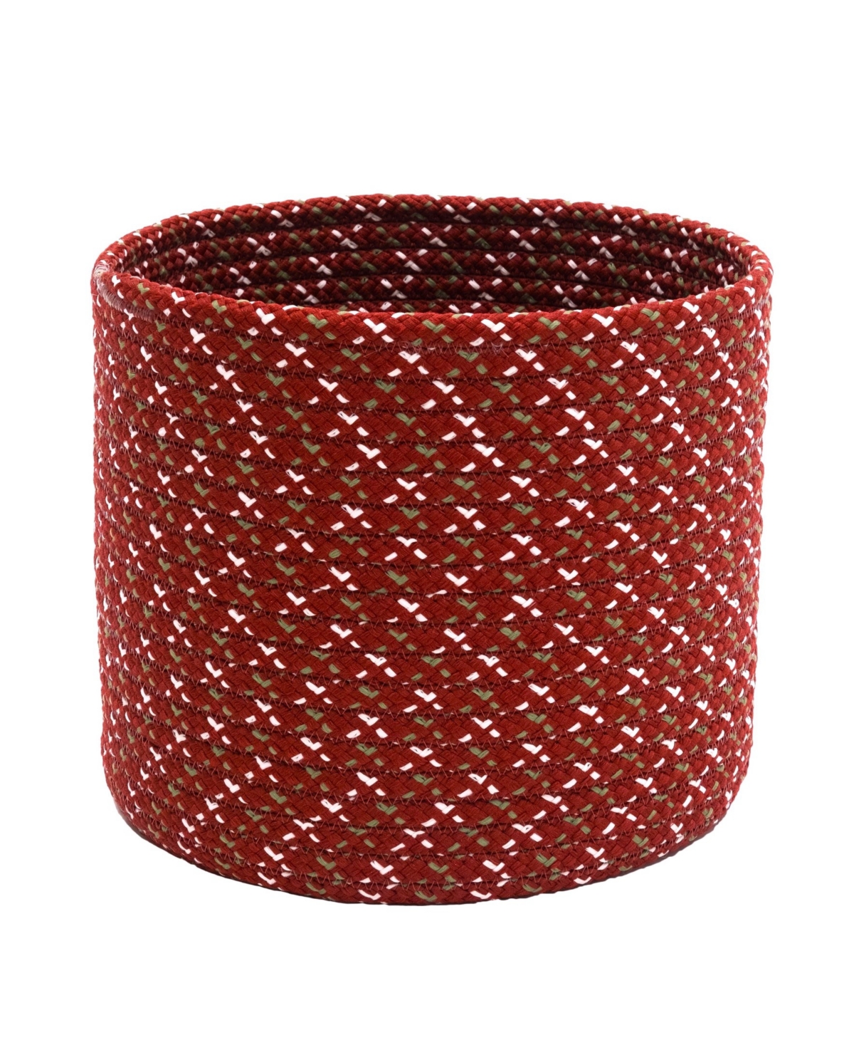 Sleighbells Woven Holiday Basket - Red Multi