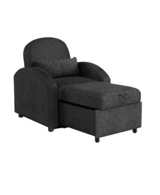 35.2" Polyester Toluca Convertible Chair