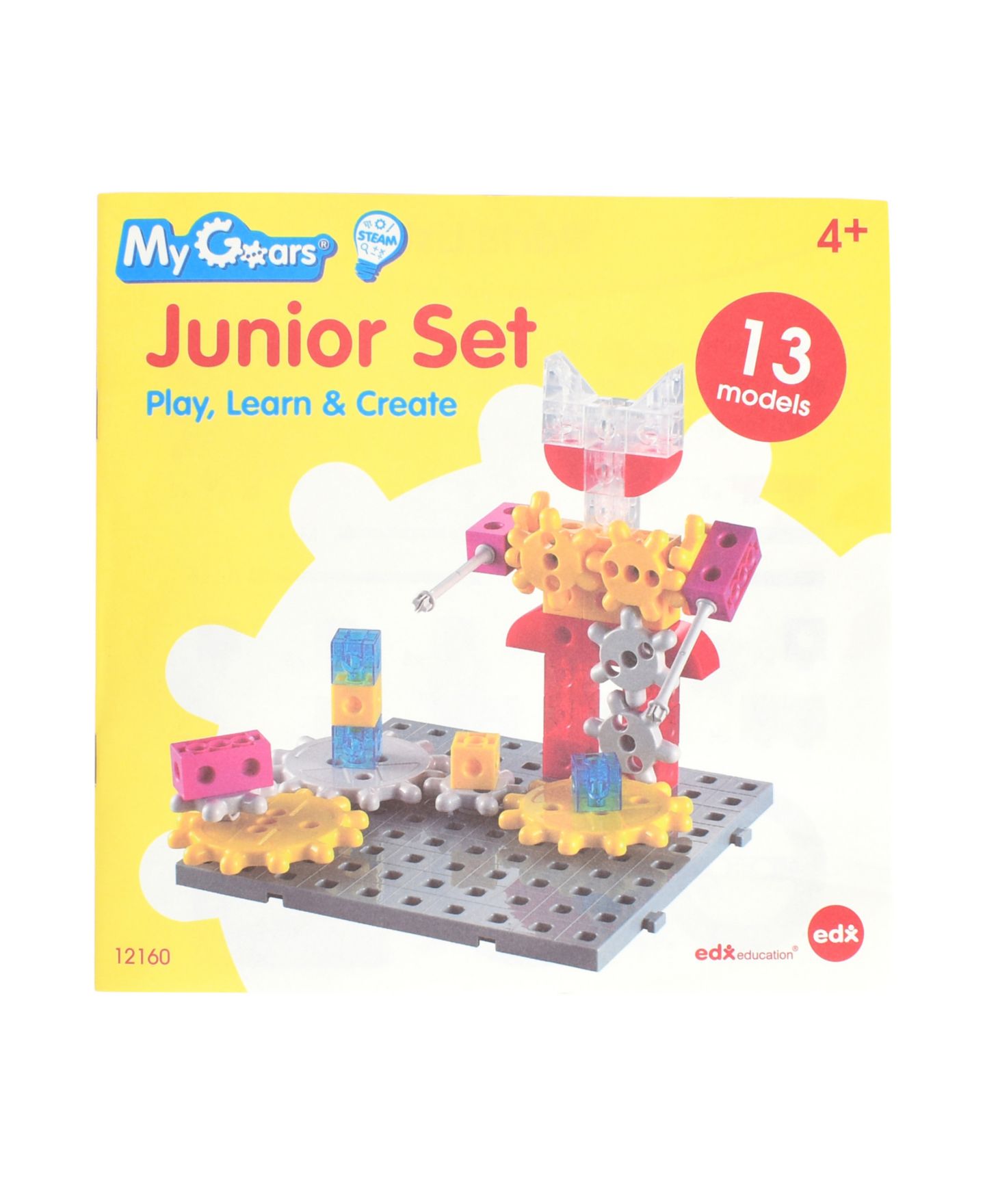 Детский конструктор edxeducation My Gears 117-Piece Building Set, Ages 4+ — фото 9