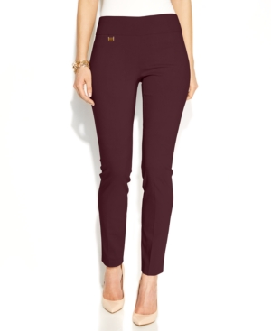image of Alfani Tummy-Control Pull-On Skinny Pants, Regular, Short and Long Lengths, Created for Macy-s