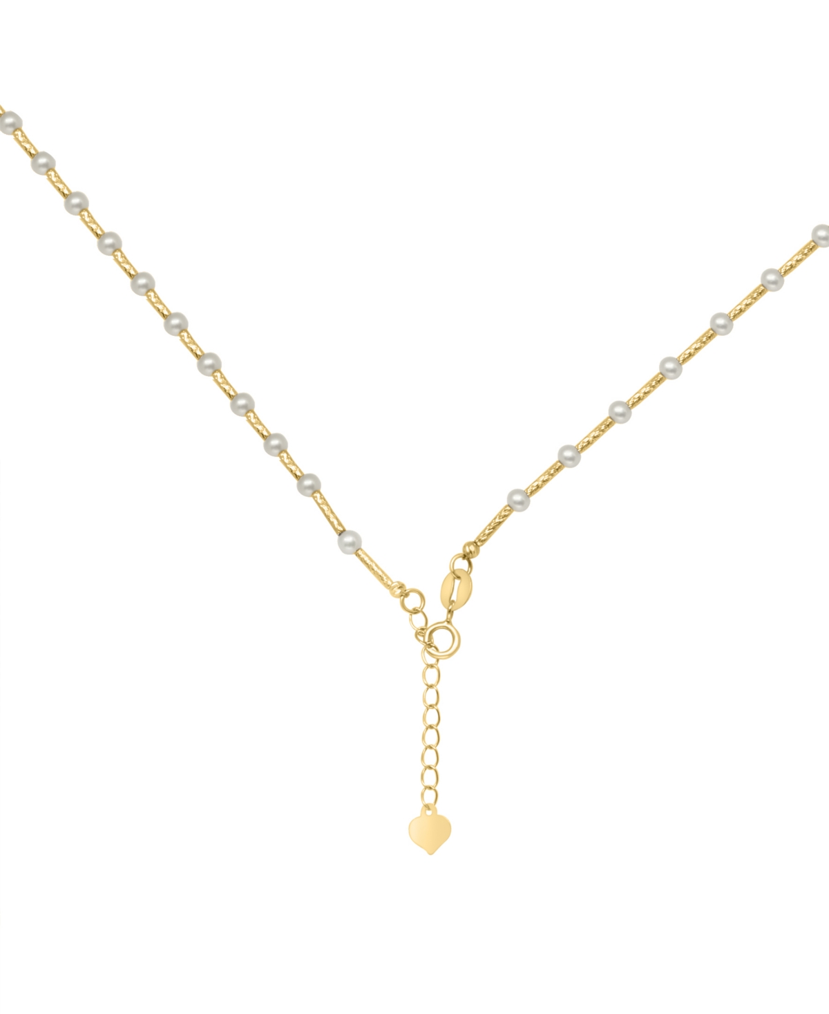 Effy Collection Effy Cultured Freshwater Pearl (2-1/2 & 8-1/2mm) Collar Necklace In 14k Gold, 14-3/4" + 1-1/4" Exten In Gold