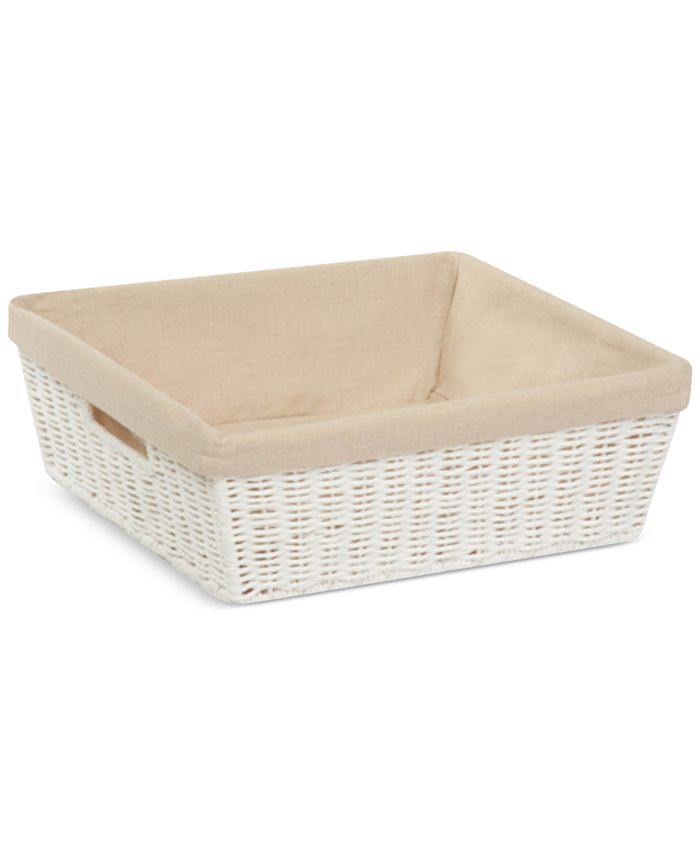 Honey Can Do Honey-Can-Do Parchment Cord Basket with Liner - Macy's