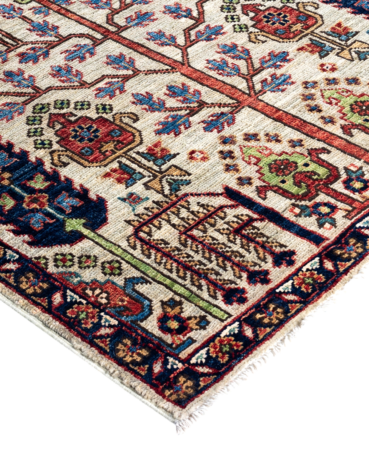 Adorn Hand Woven Rugs Serapi M1999 2'8"x8'1" Runner Area Rug In Light Gray