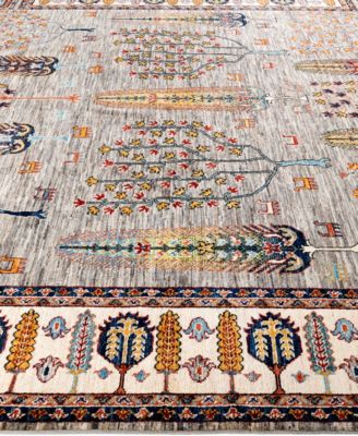 ADORN HAND WOVEN RUGS Tribal M1999 8'3"x9'8" Area Rug