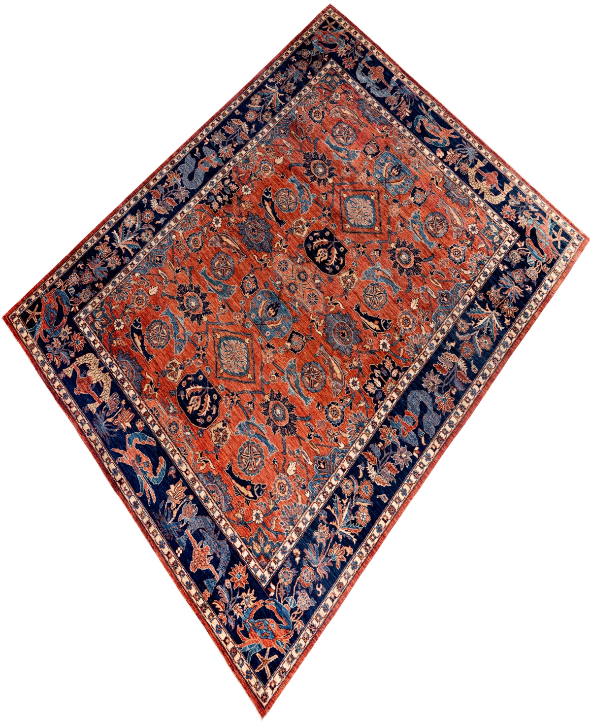 Adorn Hand Woven Rugs Serapi M1999 8'11"x11'5" Area Rug In Red