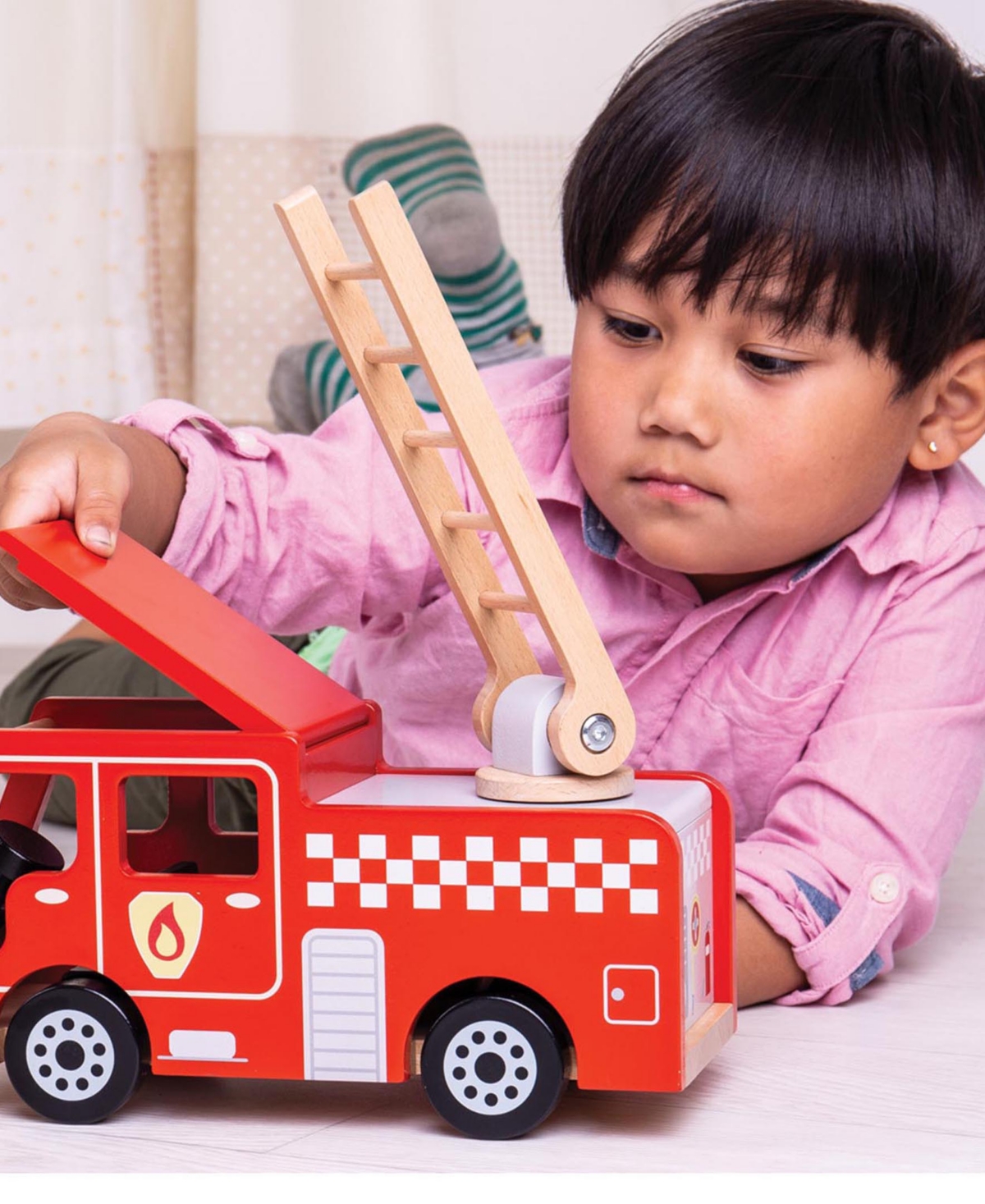 Bigjigs Toys City Fire Engine In Multi