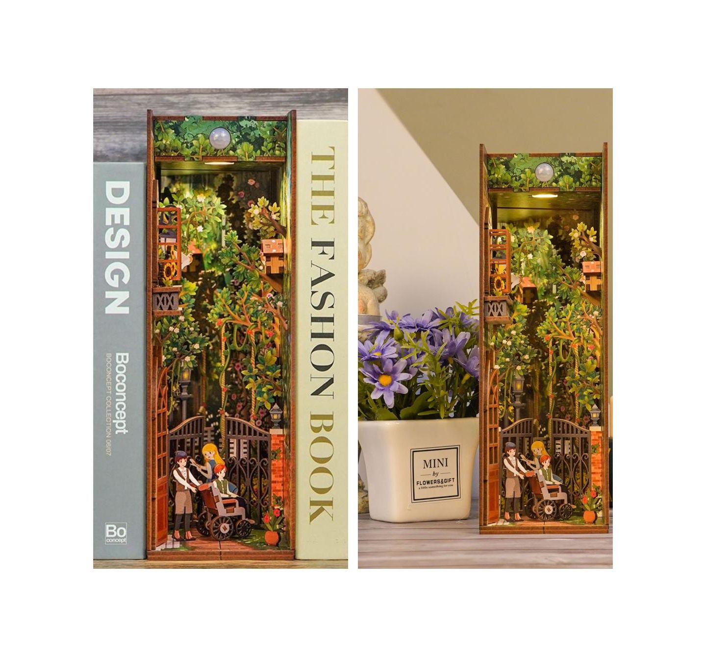 Детские конструкторы Flash Popup Vincent's World DIY 3D Book Nook Kit 80-Piece Building Set, Ages 14+, цвет: Зелёный — фото 4