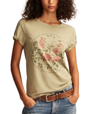 Lucky Brand - Women's Circular Floral Crewneck Tee