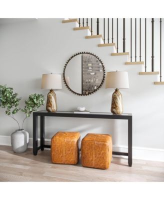 Carlton Modern Table Lamps 28" Tall Set of 2 Swirling Brown Faux Marble White Tapered Drum for Bedroom Living Room Bedside Nightstand