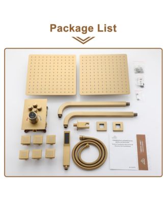 Single Handle 1-Spray Thermostatic 4-function Shower Faucet