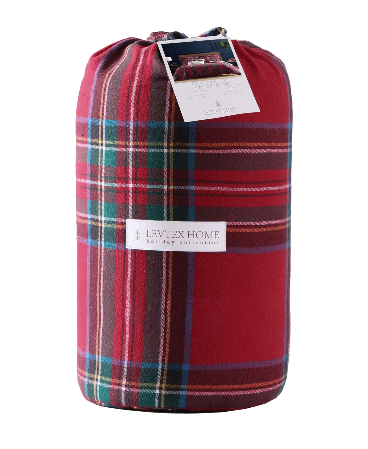 Levtex Spencer Plaid Flannel 2-pc. Comforter Set, Twin/twin Xl In Red