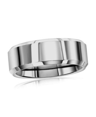 Polished Silver Tungsten Ring