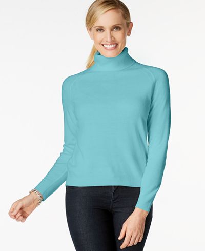 Karen Scott Long-Sleeve Turtleneck Sweater, Only at Macy's - Sweaters ...