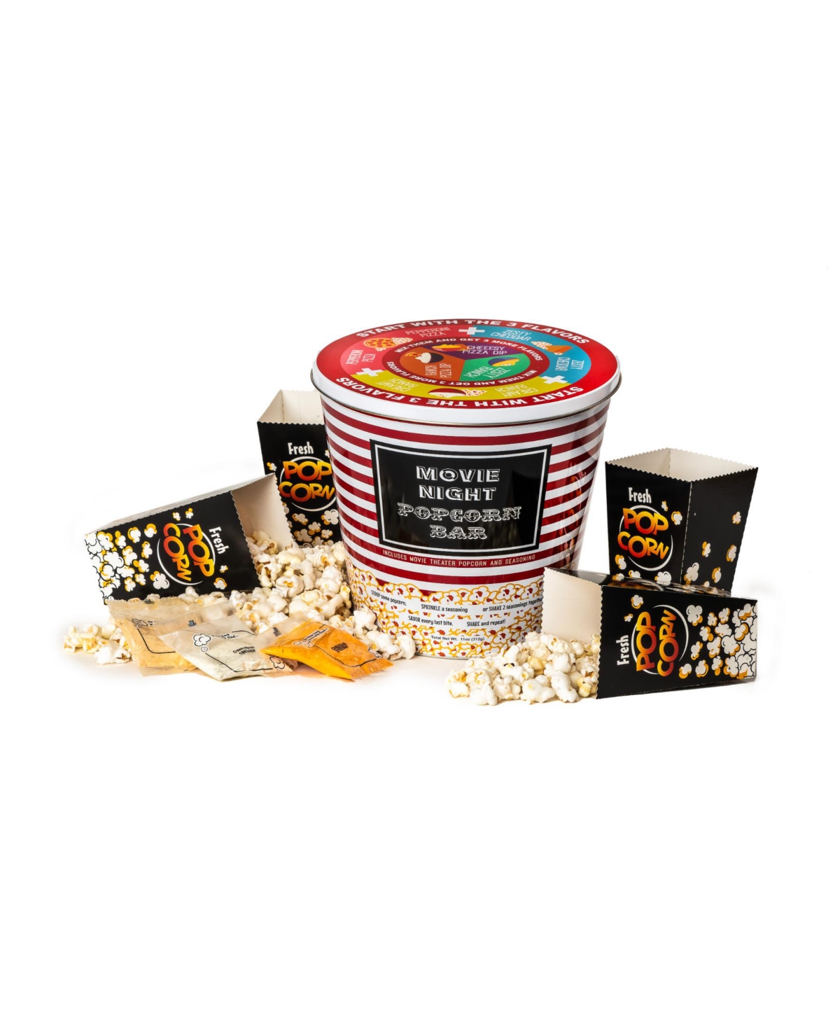 Wabash Valley Farms The Ultimate Movie Night Popcorn Bar Gift Set, 8 Piece In No Color