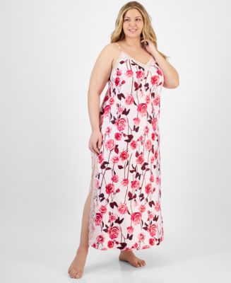 I.N.C. International Concepts Plus Size Floral Satin Nightgown, Exclusively  at Macy's - Macy's