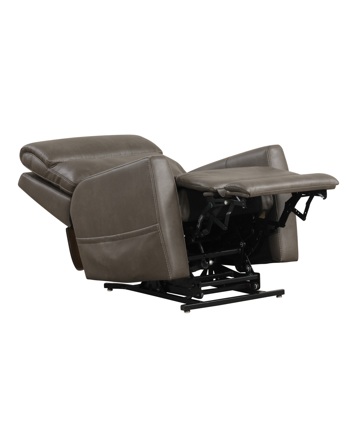 Furniture Of America 34" Hilltop Artificial Leather Power Recliner Lift Chair In Gray
