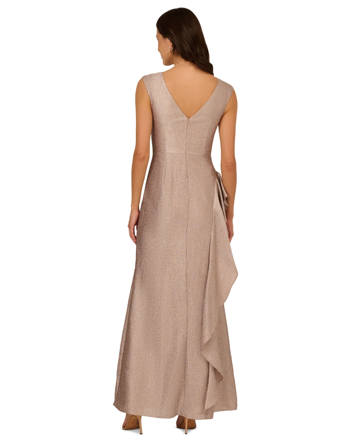 Adrianna Papell Women's Shimmer Jacquard Mermaid Gown