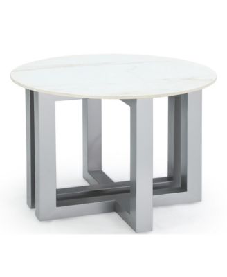Emila 24" Round Sintered Stone Mix and Match End Table