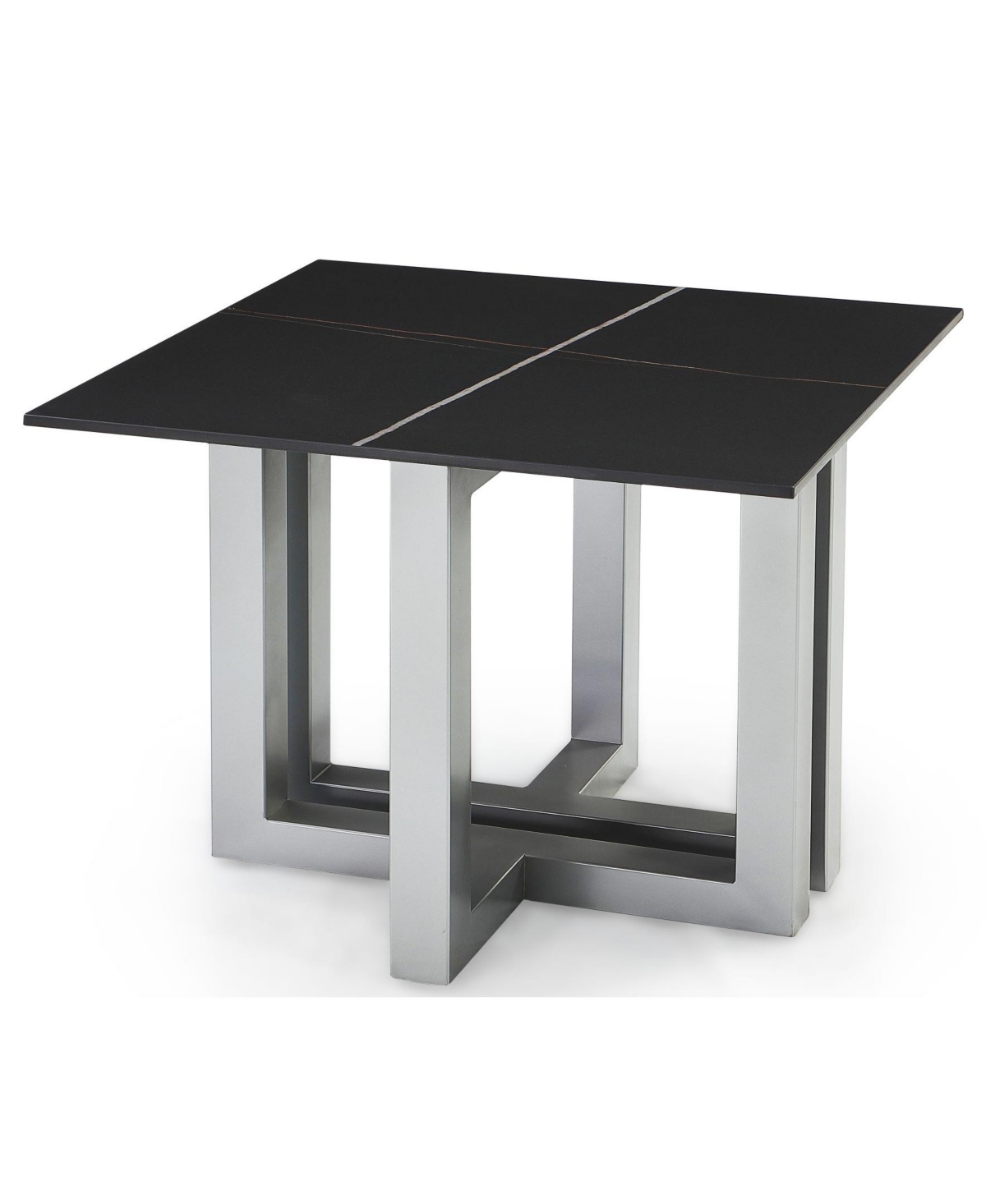 MACY'S EMILA 24" SQUARE SINTERED STONE MIX AND MATCH END TABLE 