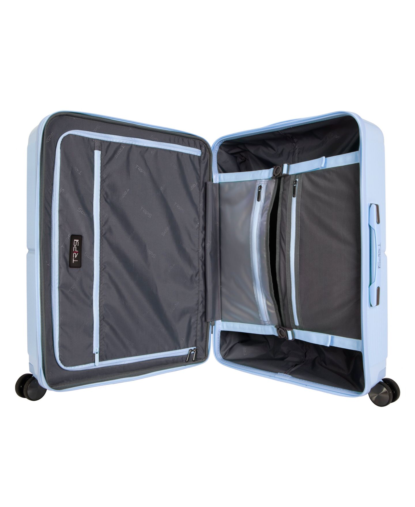 Чемодан Trips Luggage Flight Plan Medium Check-in Spinner, цвет: Холодный синий — фото 5