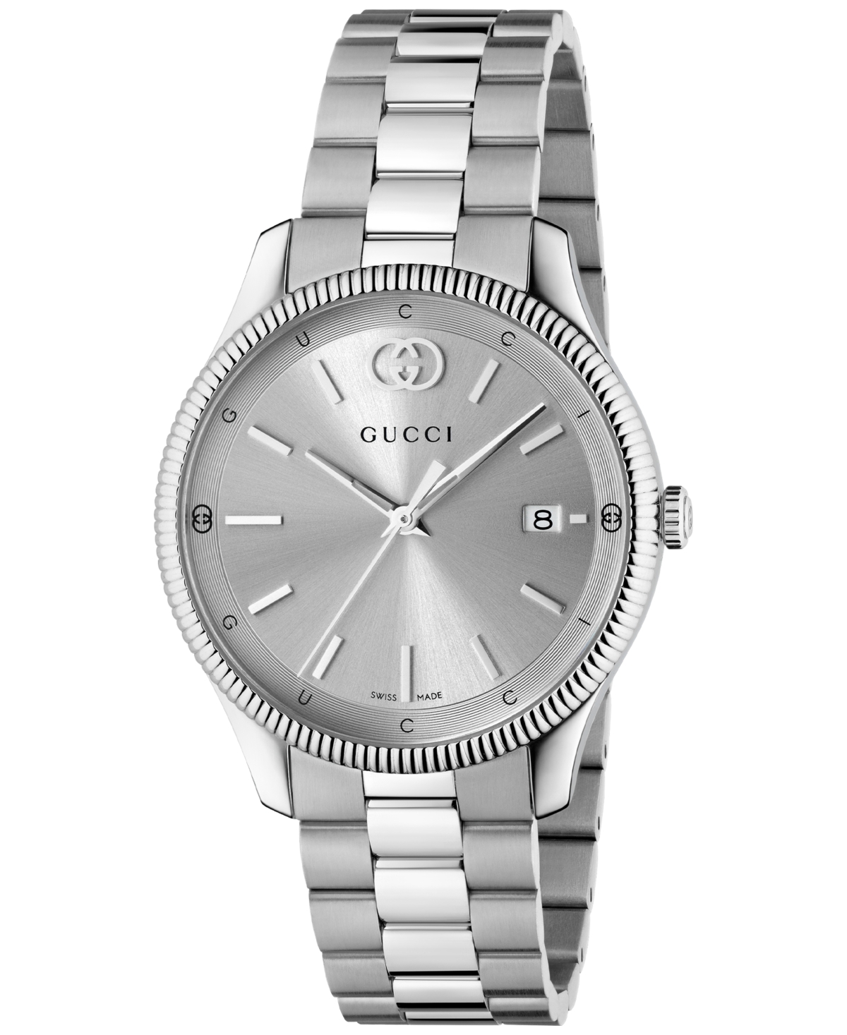 GUCCI WOMEN'S SWISS G-TIMELESS STAINLESS STEEL BRACELET WATCH 38MM 