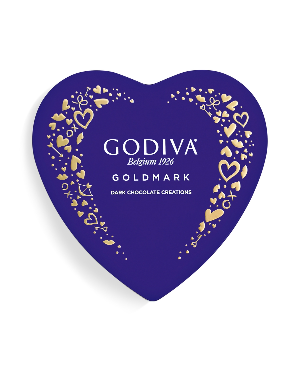 Godiva Valentine's Day Assorted Dark Chocolates Heart Tin, 14 Pieces