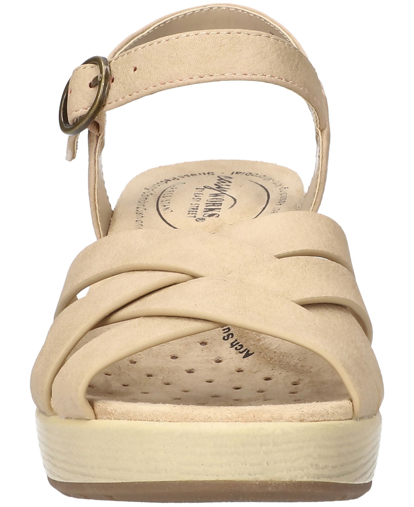 Женские сандалии Easy Street Easy Works Miyah Slip-Resistant, цвет: Костяной — фото 7