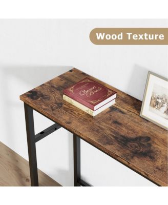 2 Tier Entryway Table, Console Tables for Entryway, Industrial Sofa Table with Adjustable Shelf