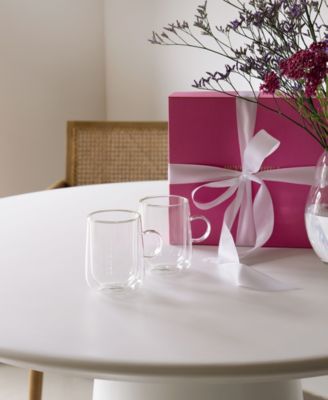 Artesano Hot Cold Beverages Large Insulated Latte Glass, Set of 2