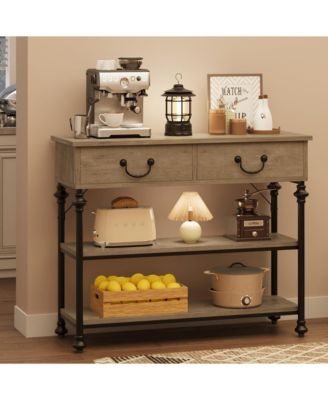Console Tables for Entryway, Small Entryway Table with 2 Drawers