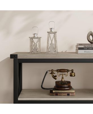 3 Tier Console Table, 47.2" Narrow Entryway Table with Storage