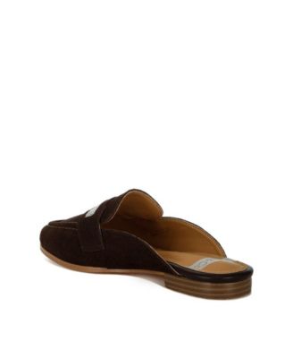 Belorose Rhinestone Strap Suede Mules