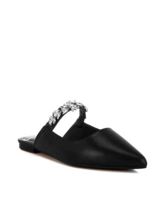 Magnum Diamante Strap Glitter Mules