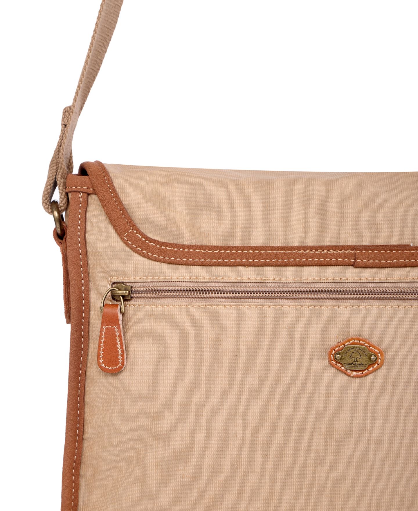 Женская сумка TSD BRAND Dolphin Canvas Messenger, цвет: Бежевый — фото 11