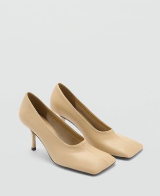 MANGO Women's Leather Square-Toe Shoes - Macy's
