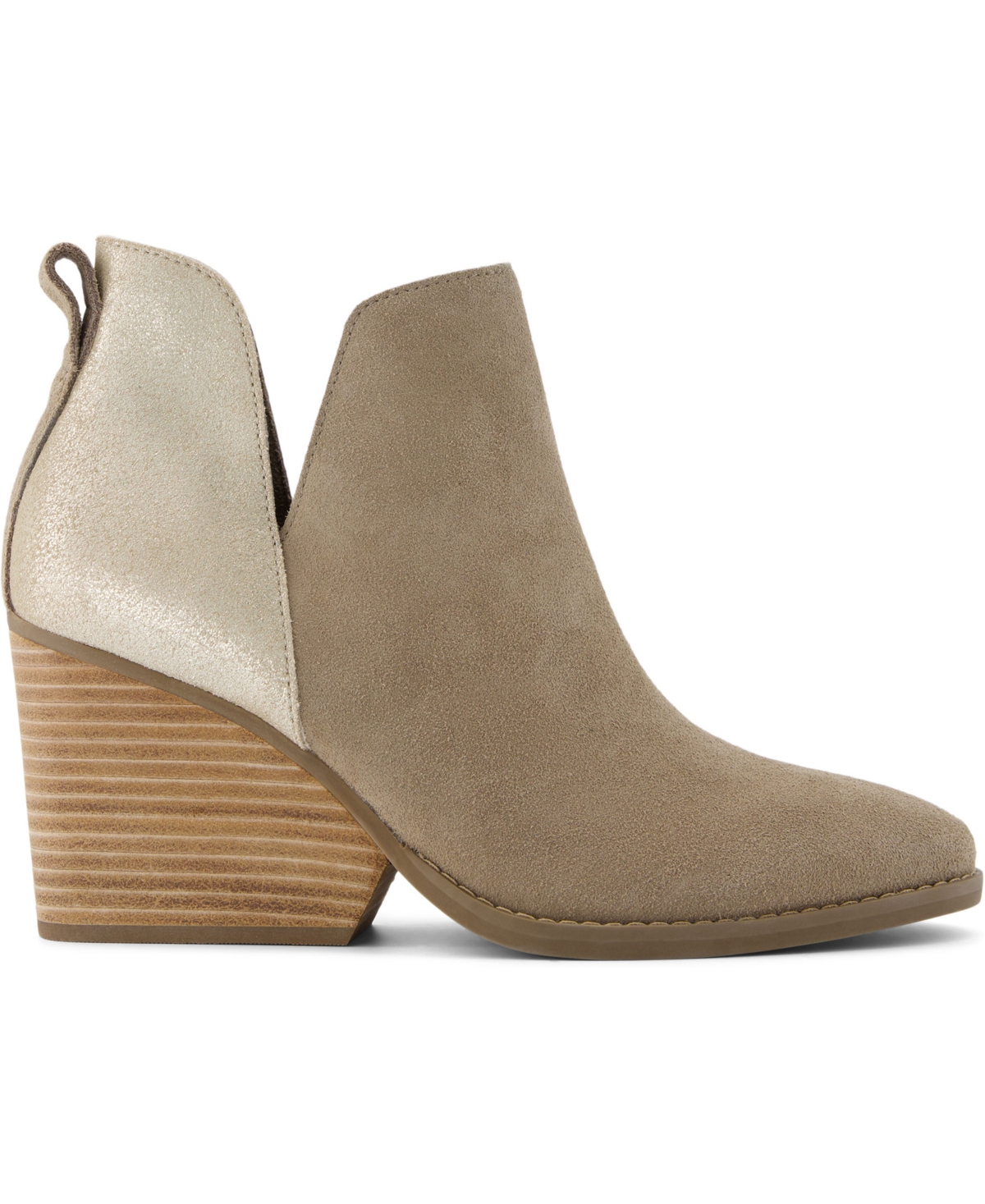 Toms Women's Eliza Wedge Heel Boots -Metallic Suede
