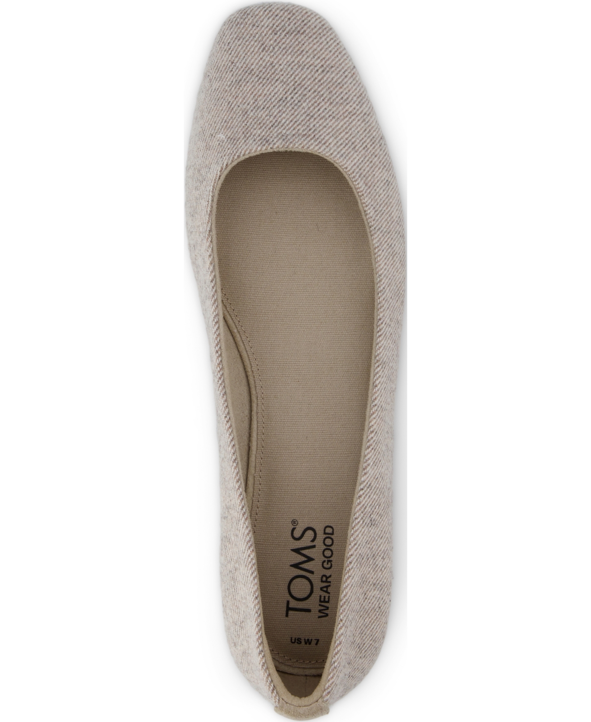 TOMS WOMEN'S BRIELLA SHIMMER TWILL SLIP-ON BALLET FLATS 