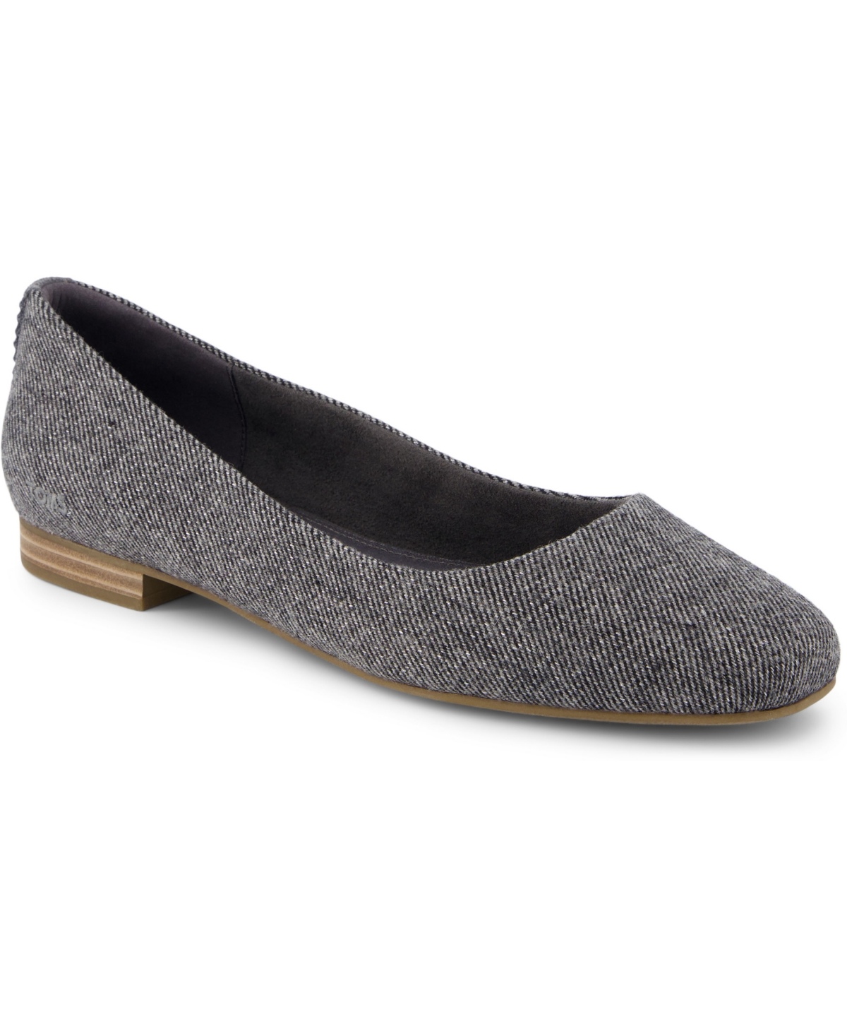 TOMS WOMEN'S BRIELLA SHIMMER TWILL SLIP-ON BALLET FLATS 