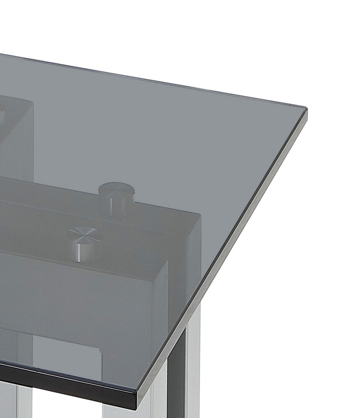 MACY'S EMILA 24" SQUARE GLASS MIX AND MATCH END TABLE 