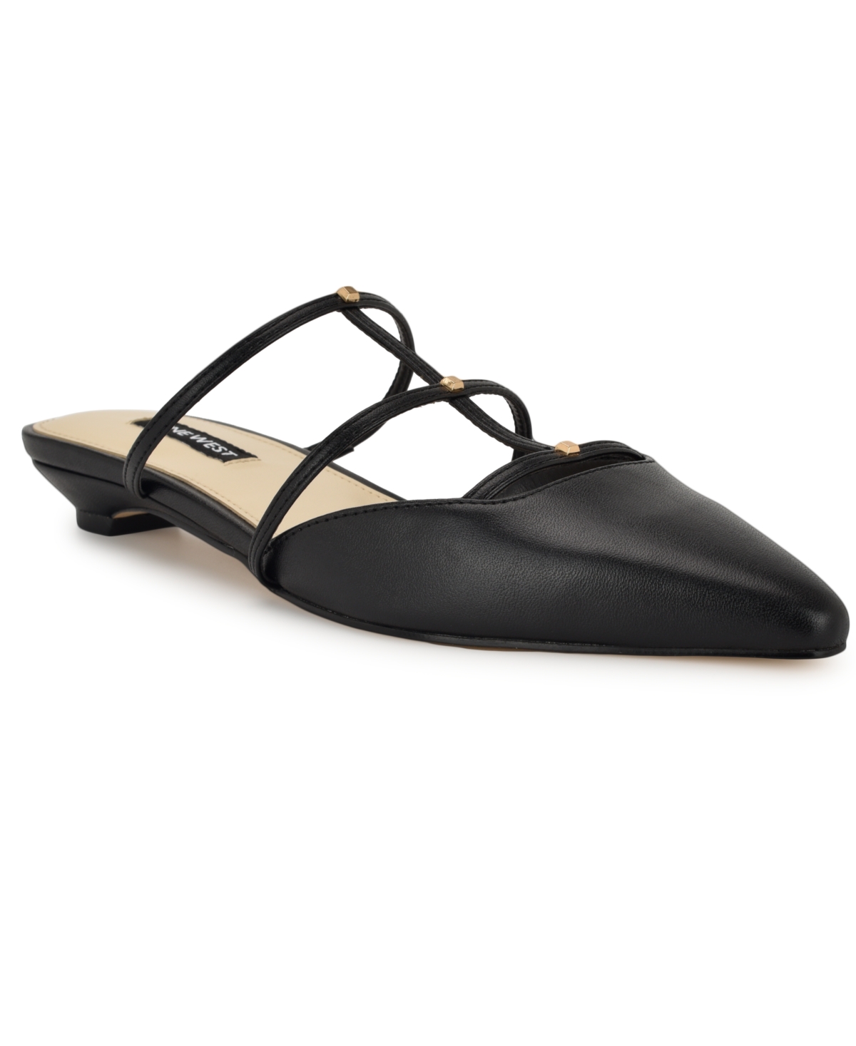 Shop Nine West Women's Paoly Caged Slip-on Mule Flats In Black