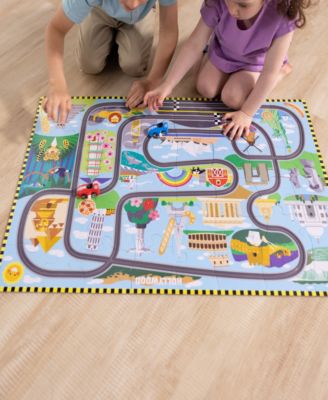 Race Track Floor Puzzle and Play Set
