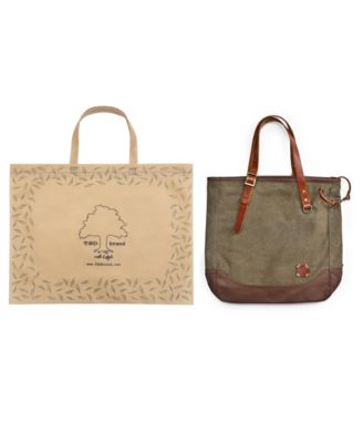 Red Wood Medium Canvas Tote Bag