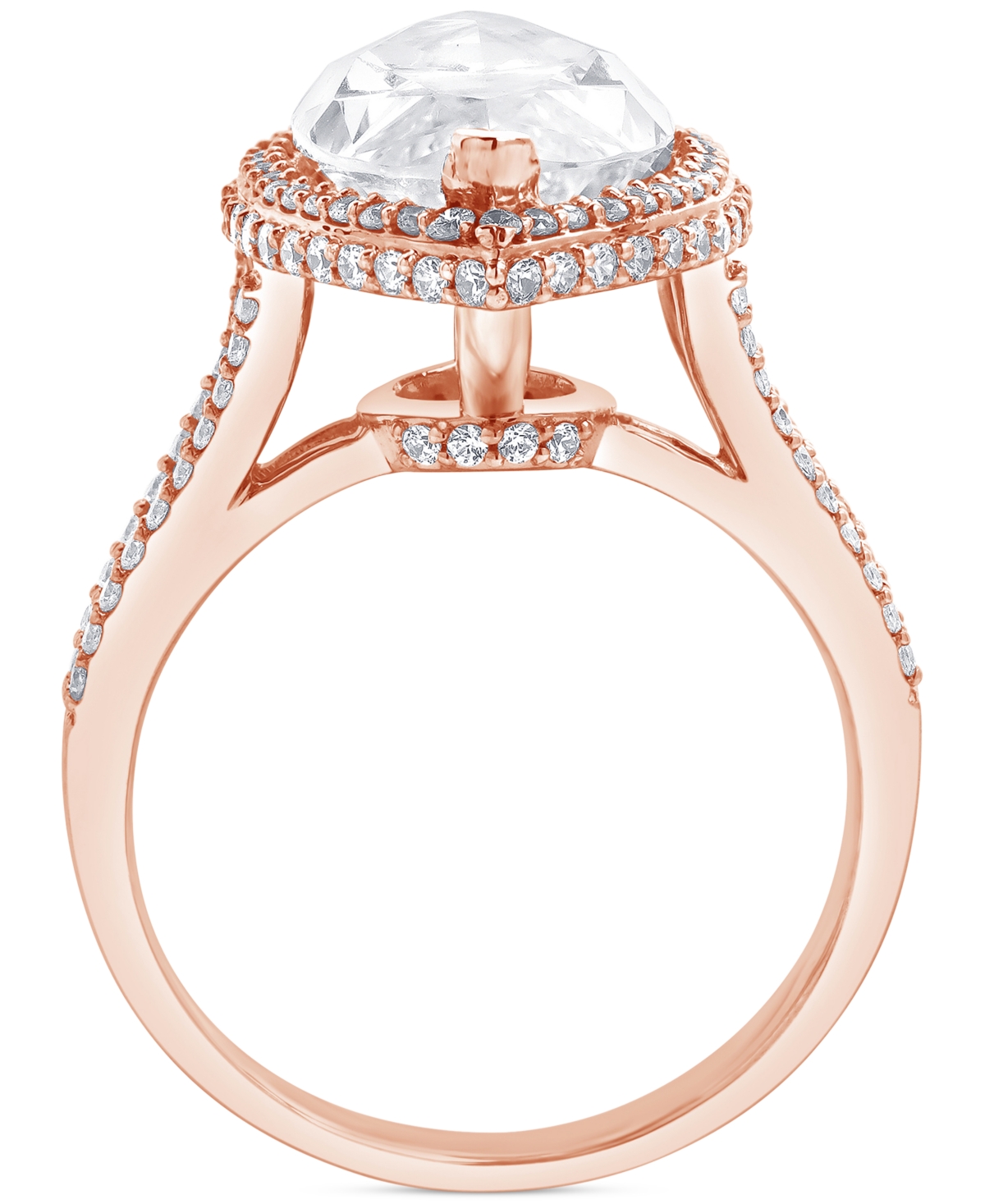 Badgley Mischka Igi Certified Lab Grown Diamond Marquise Halo Engagement Ring (5-5/8 Ct. T.w.) In 14k White, Yellow In Rose Gold
