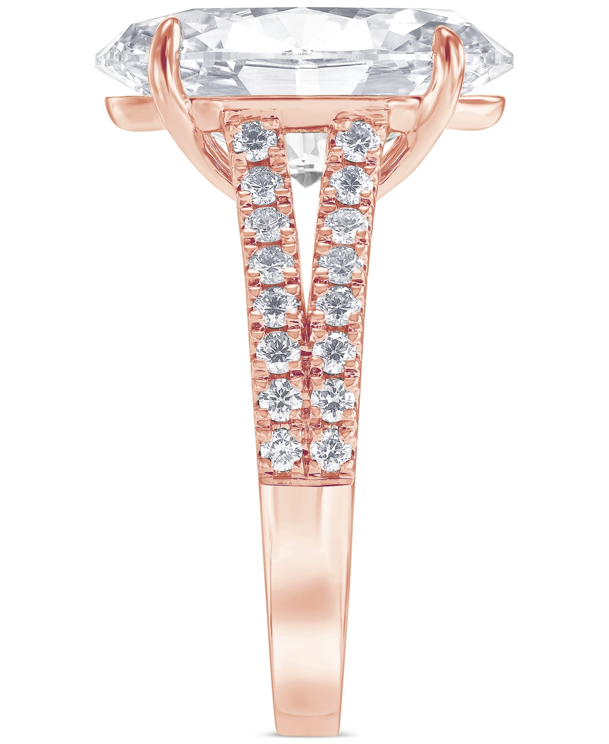 Badgley Mischka Igi Certified Lab Grown Diamond Oval Engagement Ring (6 Ct. T.w.) In 14k White, Yellow Or Rose Gold In Rose Gold