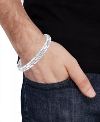 Men's Diamond Bracelet (1/2 ct. t.w.) in Sterling Silver