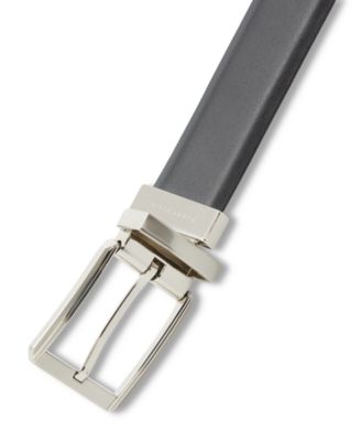 Men's Silver-Tone Reversible Belt