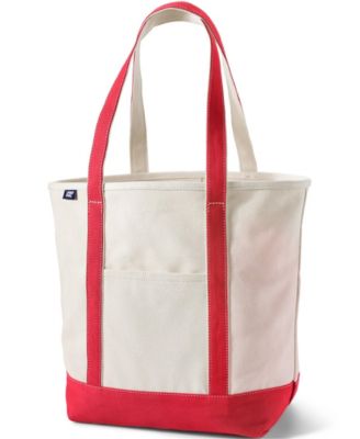 Large 5 Pocket Open Top Long Handle Canvas Tote Bag