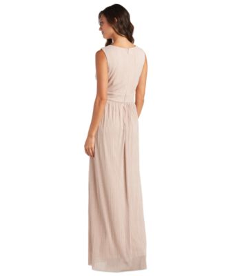 Open-Front Jacket & Metallic Gown