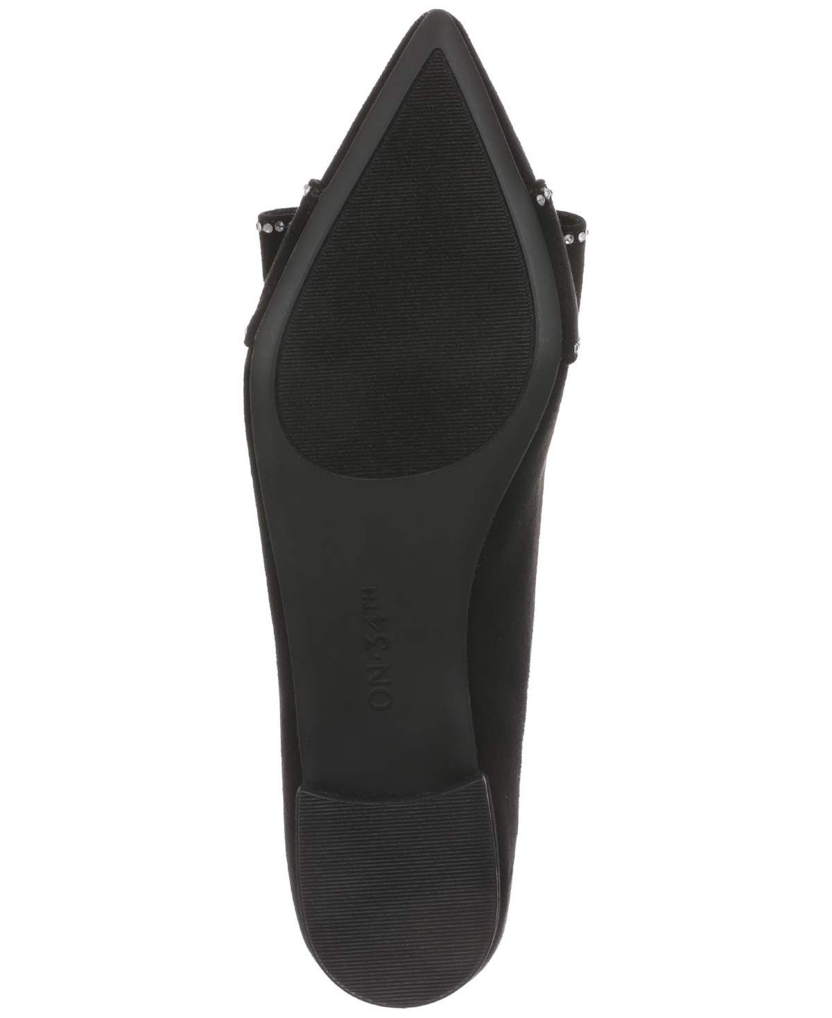 On 34th Women's Kaete Bow Flats, Exclusively At Macy's In Black Micro